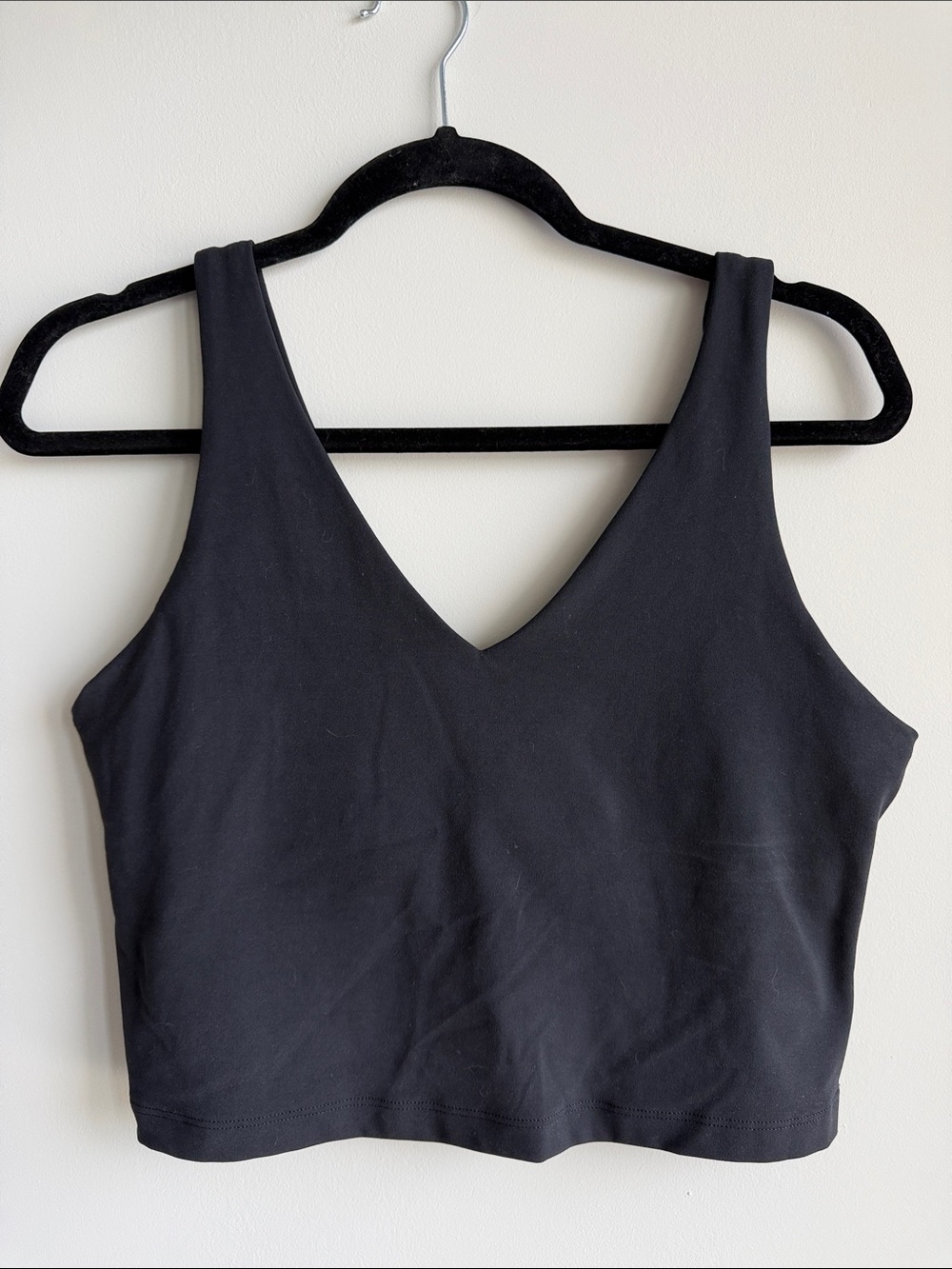 Athleta Transcend Black V-Neck Crop Tank Top - Women
